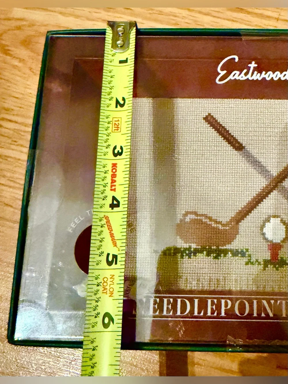 NEW Eastwood Pines official Golf Needlepoint/Wood Valet Tray.